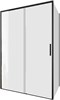 AQUANET Pleasure Evo Душевой уголок прямоугольный двери раздвижные размер 130x80 см профиль - черный / стекло - прозрачное AQUANET-AE65-130x80-BT - фото 282236