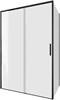 AQUANET Pleasure Evo Душевой уголок прямоугольный двери раздвижные размер 130x80 см профиль - черный / стекло - прозрачное AQUANET-AE65-130x80-BT - фото 282238