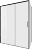 AQUANET Pleasure Evo Душевой уголок прямоугольный двери раздвижные размер 150x80 см профиль - черный / стекло - прозрачное AQUANET-AE65-150x80-BT - фото 282292