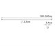 FIXSEN Карниз для ванной раздвижной алюминий-черный 140-260 см (FX-51-000) FX-51-000 - фото 284652