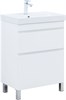 AQUANET Slim Тумба под раковину напольная ширина 60 см, цвет белый AQUANET-346042 - фото 286167