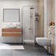 WASSERKRAFT Leine 35P Душевой уголок пятиугольный размер 100x100 см двери распашные профиль - хром / стекло - прозрачное WASSERKRAFT 35P38 - фото 287558