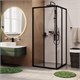 WASSERKRAFT Dill 61S Душевой уголок квадратный размер 90x90 см двери раздвижные профиль - черный / стекло - прозрачное WASSERKRAFT 61S03 - фото 287592