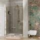 WASSERKRAFT Aisch 55P Душевая дверь распашные ширина 90 см профиль - золото / стекло - прозрачное WASSERKRAFT 55P04 - фото 289501