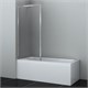WASSERKRAFT Abens 20W Стеклянная шторка для ванны ширина 80 см профиль - никель / стекло - прозрачное WASSERKRAFT 20W01-80BN - фото 290035