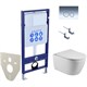 AQUATEK Бетта SET (рама AQUATEK Standard INS-0000012 с клавишей KDI-0000018 и крепежом KKI-0000002+унитаз БЕТТА AQ1253W-00 с тонким сиденьем soft, белый SET AQUATEK БЕТТА KDI18 - фото 290610