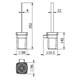 LANGBERGER Black Edition Ерш стекло к стене квадратный (SH) (11325A-BP), черный матовый BLACKEDITION11325A-BP - фото 290699