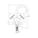 RUSH Bianki Смеситель для кухонной мойки (BI7650-23), цвет хром BI7650-23 - фото 290838
