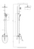 RUSH Jawa Душевая система (JA0735-40), цвет хром JA0735-40 - фото 291089