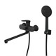 RUSH Nevis Смеситель для ванны с длинным поворотным изливом (NE1735-51Black), цвет черный NE1735-51Black - фото 291112