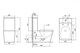 ABBER Rechteck Унитаз AC1210T компакт белый, безободковый, смыв торнадо AC1210T - фото 292004