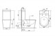 ABBER Bequem Унитаз AC1112T компакт белый, безободковый, смыв торнадо AC1112T - фото 292025