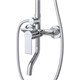 BELBAGNO Aurora Комплект для ванной - душевая стойка с изливом и смеситель для раковины AURORA-VSCM/LVM-CRM, хром AURORA-VSCM/LVM-CRM - фото 292390