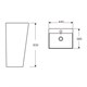 AQUATEK Optima Square Умывальник пьедестальный 440x380x835, белый AQ4401-00 - фото 292883