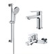 AQUATEK Lugano Душевой комплект наружнего монтажа SET 3 в 1 (AQ1710CR +AQ1740CR +AQ2022CR ), хром AQ1730CR - фото 292982