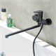 AQUATEK Nika Душевой комплект наружнего монтажа SET 2 в 1 (AQ1842MB + AQ2017MB ), черный матовый AQ1833MB - фото 293175