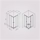 AM.PM X-Joy Душевое ограждение квадратное, раздвижные двери 80x80 черный мат.,стекло прозрачн W94G-403-8080-BT1K - фото 293693