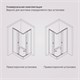 AM.PM X-Joy Душевое ограждение прямоугольное, раздвижные двери 100x80 черный мат.,стекло прозр W94G-403-100280-BT1K - фото 293713