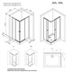 AM.PM X-Joy Душевое ограждение прямоугольное, раздвижные двери 100x80 черный мат.,стекло прозр W94G-403-100280-BT1K - фото 293715