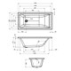 AM.PM Gem Ванна акриловая прямоугольная 140х70 см, белый W93A-140-070W-A - фото 293863