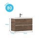 VELVEX Тумба под раковину Mondi 800-0-2 (Madera Classica Slim) навесная акация темная (308 акация темная) 308 акация темная - фото 297256