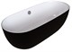 GROSSMAN Ванна отдельностоящая Classic GR-2401MB (150х75х54) цвет черный/белый матовый GR-2401MB - фото 297584