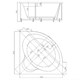 AZARIO Ванна акриловая Cosma 1450x1450 угловая, белый (AV.0088123) AV.0088123 - фото 297930