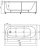 AZARIO Ванна акриловая FELISA прямоугольная 160*70 см (AV.0040160) AV.0040160 - фото 297948