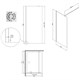 AZARIO Душевое ограждение  FELTON 90х200 walk-in, прозрачное cтекло 8 мм с покрытием easy clean, черный матовый профиль (AZ-151S 90) AZ-151S 90 - фото 298380