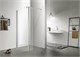 AZARIO Душевая перегородка  CHICAGO 900х1950 прозрачное стекло 8 мм, покрытие EASY CLEAN, подвижная доп.перегородка 30 см, цвет профиля серебро (AZ-NAR6321 900) AZ-NAR6321 900 - фото 298432