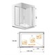 AZARIO Душевое ограждение  ALTON 1200х800х2000, БЕЗ ПОДДОНА, прозрачное стекло 6 мм, цвет профиля серебро (AZ-NAC1131 L 1200), двери раздвижные AZ-NAC1131 L 1200 - фото 298544