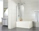 AZARIO Шторка для ванны  MERRIT 800х1400, прозрачное стекло 5 мм, покрытие EASY CLEAN, цвет профиля серебро (AZ-NF6211 800), двери распашные AZ-NF6211 800 - фото 298601