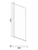 AZARIO Шторка для ванны  MERRIT 800х1400, прозрачное стекло 6 мм, покрытие EASY CLEAN, цвет профиля черный (AZ-NF6211-1 800 BLACK) AZ-NF6211-1 800 BLACK - фото 298628