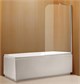 AZARIO Шторка для ванны  MERRIT 800х1400 прозрачное стекло 6 мм, покрытие EASY CLEAN, цвет профиля серебро (AZ-NF6310 800) AZ-NF6310 800 - фото 298633