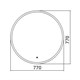 AZARIO Зеркало Monaco-GOLD d770 бесконтактный сенсор, золотая рамка (LED-00002766) LED-00002766 - фото 300546