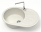 AZARIO Кухонная мойка Flora 730x450x215 искусственный мрамор, цвет хлопок (CS00079914) CS00079914 - фото 302103