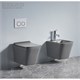 AZARIO Унитаз подвесной  Teramo 490*340*350 безободковый, с сидением микролифт, черный матовый (AZ-052-MB) AZ-052-MB - фото 302212