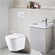AZARIO Унитаз подвесной  FONTI 535x365x310 безободковый, в комплекте с сиденьем микролифт, белый (AZ-402W) AZ-402W - фото 302384