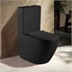 AZARIO Унитаз-моноблок  MORANO 680x370х830 напольный, безободковый в комплекте с сиденьем микролифт, черный матовый (AZ-1001MB) AZ-1001MB - фото 302989