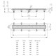 AZARIO Душевой лоток D40 Harmony 950 мм, боковой слив, пластиковый, решетка из нержавеющей стали (AZ-CH 950 H) AZ-CH 950 H - фото 307476