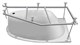 AZARIO Сборный каркас к ванне LAURA 170 см (шпильки) универсальный (AV.0053170K) AV.0053170K - фото 307971
