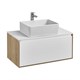 AQUATON Тумба под раковину Либерти 90 дуб эльвезия, белый глянец (1A279901LYC70) 1A279901LYC70
