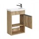 AQUATON Тумба под раковину Хоуп 40, подвесная, 1 створка, орех (1A287101HP6C0) 1A287101HP6C0