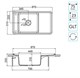 AQUATON Мойка для кухни Беллис 87 графит (1A724832BS210) 1A724832BS210