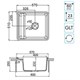 AQUATON Кухонная мойка Беллис 57 Серый (1A724932BS230) 1A724932BS230