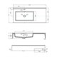 AQUATON Раковина Квадро Про 100 L, левая, белая (1A733331QA01L) 1A733331QA01L