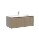 SANCOS Тумба подвесная с рельефным фасадом Code 990х453х400, c одним ящиком оснащенным доводчиками скрытого монтажа с системой Soft close (плавного закрывания), цвет серо- бежевый , арт. CD100GB CD100GB - фото 311576