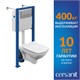 CERSANIT Carina Комплект CARINA XL CO DPL EO slim инсталляция VECTOR кнопка BLICK пластик хром матовый (64440) 64440 - фото 313514