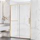 VINCEA Slim Soft Душевая дверь раздвижная ширина 120 см, профиль - брашированное золото / стекло - прозрачное VDS-1SS120CLG - фото 314565