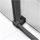 VINCEA Slim Soft Душевая дверь раздвижная ширина 140 см, профиль - вороненая сталь / стекло - прозрачное VDS-1SS140CLGM - фото 314579